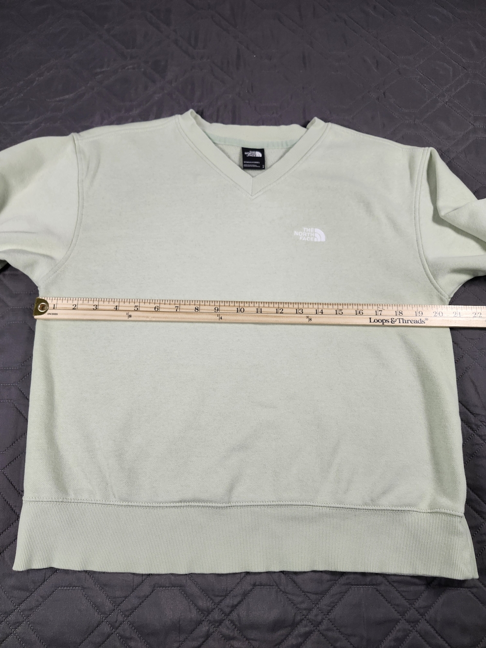 The North Face Women's Evolution V-Neck Sweatshirt size S women's sage green/lig - Picture 9 of 16